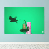Langley Crow auf der Light Post Series #7 Leinwanddruck (Insitu (Holzboden))