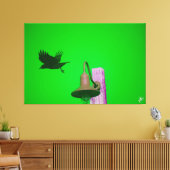 Langley Crow auf der Light Post Series #9 Leinwanddruck (Insitu (Wohnzimmer))