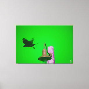Langley Crow auf der Light Post Series #9 Leinwanddruck