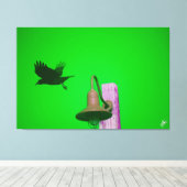 Langley Crow auf der Light Post Series #9 Leinwanddruck (Insitu (Holzboden))