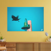 Langley Crow auf Light Post Series #10 Leinwanddruck (Insitu (Wohnzimmer))