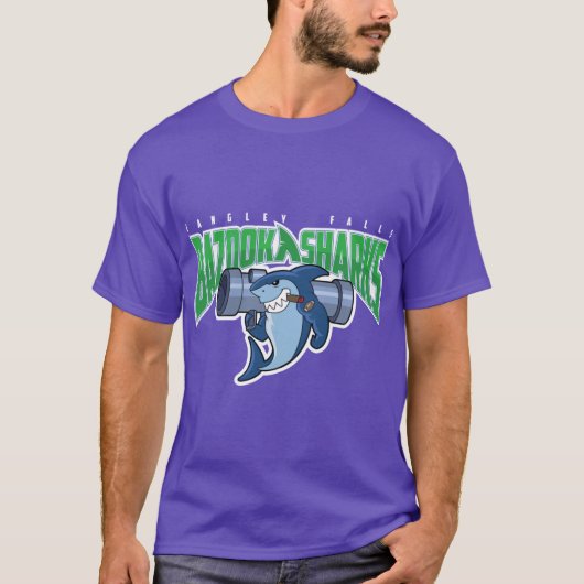 Langley Falls Bazooka Sharks family T-Shirt (Vorderseite)