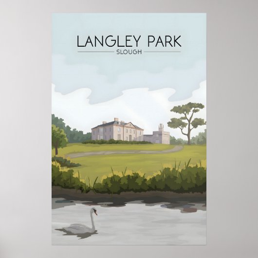 Langley Park Slough Reiseplakat Poster (Vorne)