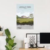 Langley Park Slough Reiseplakat Poster (Heimbüro)