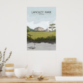 Langley Park Slough Reiseplakat Poster (Küche)