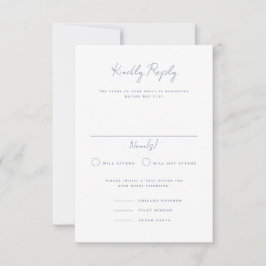 Langley Portrait Wedding RSVP Card Einladung