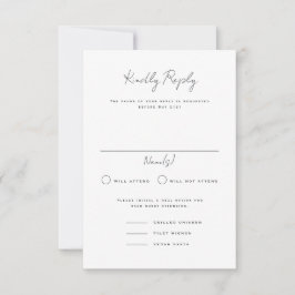 Langley Portrait Wedding RSVP Card Einladung