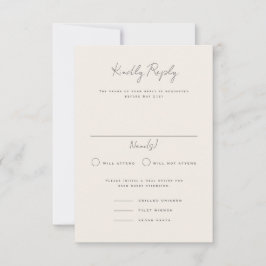 Langley Portrait Wedding RSVP Card Einladung