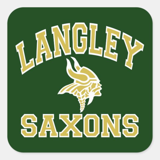 Langley Saxons Quadratischer Aufkleber (Vorderseite)