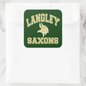 Langley Saxons Quadratischer Aufkleber (Tasche)