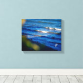 Langley Waterfront Blaue Wasserreflexionen Leinwanddruck (Insitu (Holzboden))
