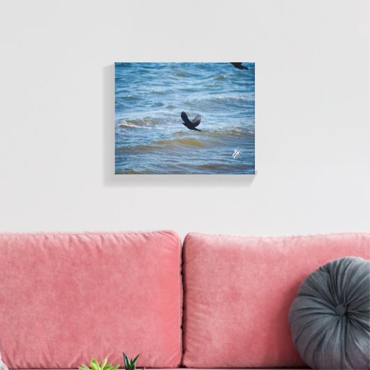 Langley Waterfront Two Birds Ripple Fotografie Leinwanddruck (Insitu (Wohnzimmer))