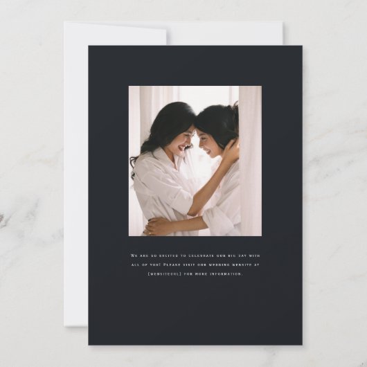 Langley Wedding Einladung Two Brides (Rückseite)