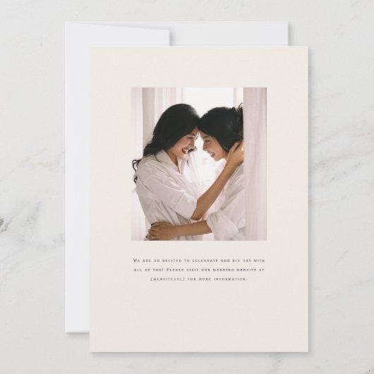 Langley Wedding Einladung Two Brides (Rückseite)