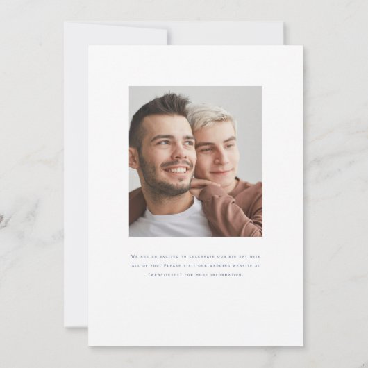 Langley Wedding Einladung zwei Grooms (Rückseite)