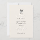 Langley Wedding Einladung zwei Grooms (Vorderseite)