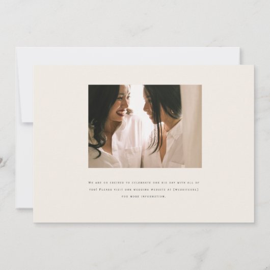 Langley Wedding Two Brides Save The Date (Rückseite)