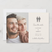 Langley Wedding Two Grooms Save The Date (Vorderseite)