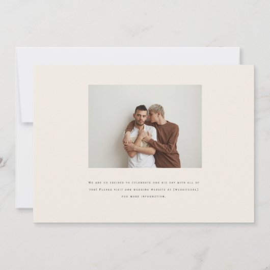 Langley Wedding Two Grooms Save The Date (Rückseite)