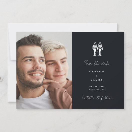Langley Wedding Two Grooms Save The Date (Vorderseite)