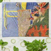 Langlois Bridge bei Arles von Vincent van Gogh Geschirrtuch (Gefaltet)