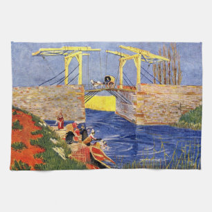 Langlois Bridge bei Arles von Vincent van Gogh Geschirrtuch