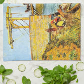 Langlois Bridge bei Arles von Vincent van Gogh Geschirrtuch (Gefaltet)