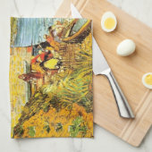 Langlois Bridge bei Arles von Vincent van Gogh Geschirrtuch (Viertel Falte)