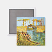 Langlois Bridge bei Arles von Vincent van Gogh Magnet (Vorderseite/Rückseite)