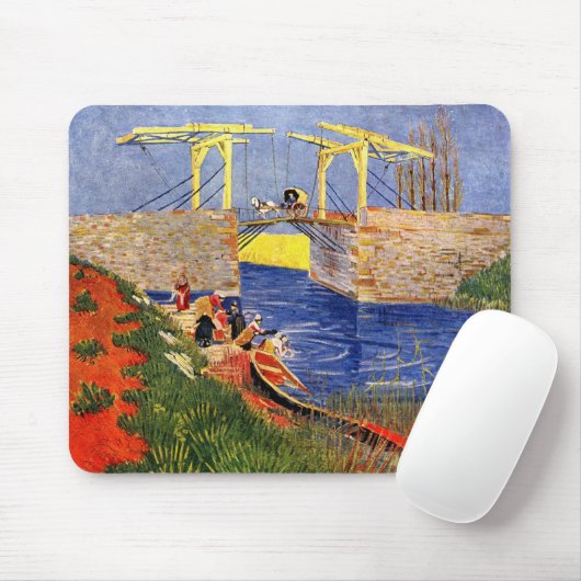Langlois Bridge bei Arles von Vincent van Gogh Mousepad (Mit Mouse)