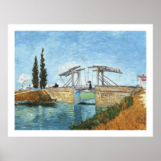 Langlois Bridge bei Arles von Vincent van Gogh Poster (Vorne)
