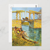 Langlois Bridge bei Arles von Vincent van Gogh Postkarte (Vorne/Hinten)