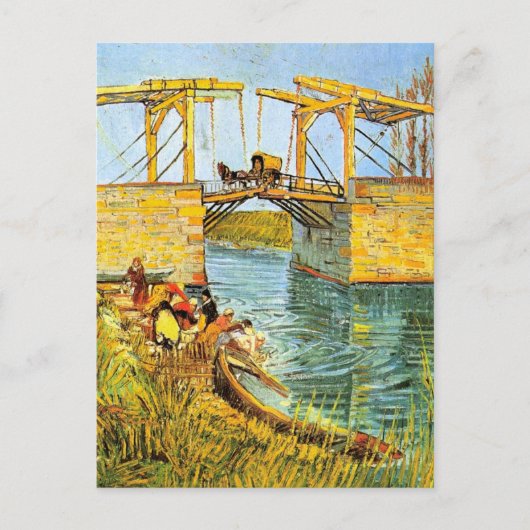 Langlois Bridge bei Arles von Vincent van Gogh Postkarte (Vorderseite)