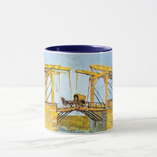 Langlois Bridge bei Arles von Vincent van Gogh Tasse (Zentrum)