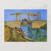 Langlois Bridge Women Washing Van Gogh Fine Art Postkarte (Vorderseite)