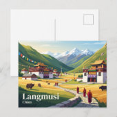 Langmusi China Postkarte (Vorne/Hinten)
