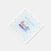 Langnasen-Elefanten & Geschenke Papier Servietten  (Ecke)