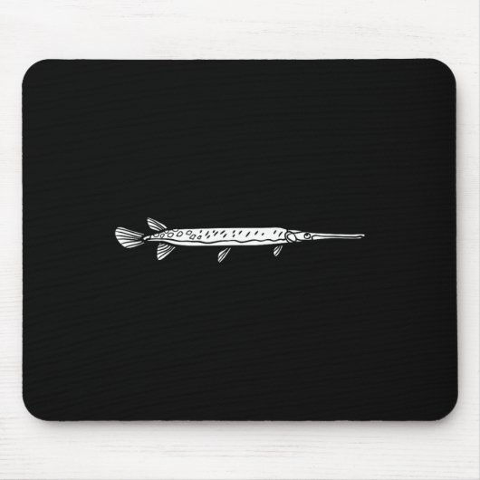 Langnasen-Knochenhecht-Shirt Bowfin Lepisosteus Os Mousepad (Vorne)