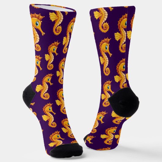 Langnasen-Seepferdchen Socken (Gewinkelt)