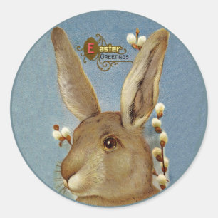 Langohr Osterhase Runder Aufkleber
