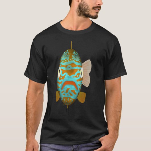 Langohr-Sonnenbarsch - Fischkopf T-Shirt (Vorderseite)