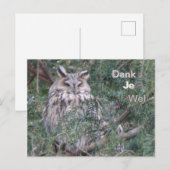Langohren-Eule Dankeschön-Postkarte Postkarte (Vorne/Hinten)