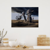 Langolier oder unvermeidliches Entropie, gerahmter Poster (Küche)