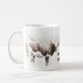 Langornkuh-Sepa-Ton Foto fügen Sie Ihr eigenes Zit Kaffeetasse (Links)