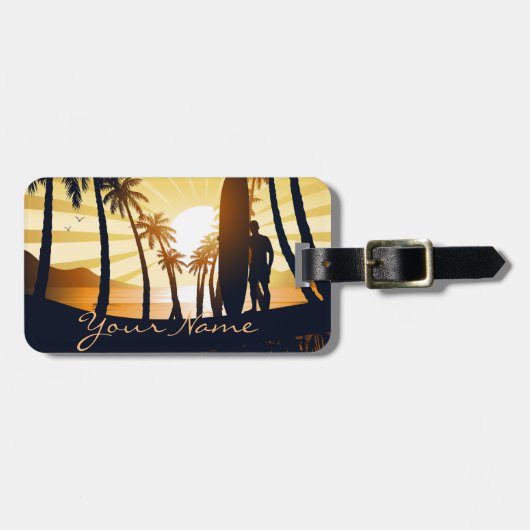 Langpension bei Sonnenaufgang Gepäckanhänger (Vorderseite horizontal)