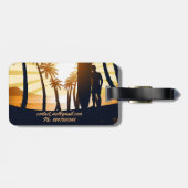 Langpension bei Sonnenaufgang Gepäckanhänger (Rückseite horizontal)