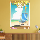 Langre, Cantabria Spanien Strandposter Leinwanddruck (Insitu (Wohnzimmer))