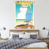Langre, Cantabria Spanien Strandposter Leinwanddruck (Insitu (Schlafzimmer))