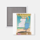Langre, Cantabria Spanien Strandposter Magnet (Vorderseite/Rückseite)