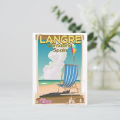 Langre, Cantabria Spanien Strandposter Postkarte (Stehend Vorderseite)
